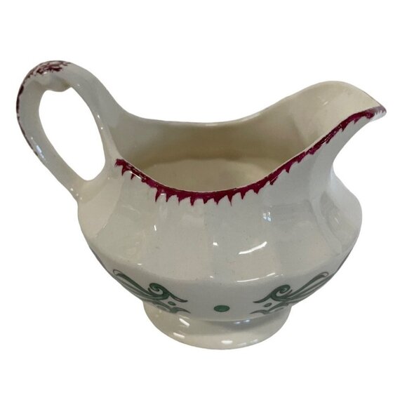 American Limoges Old Dutch Pattern Tulips in Basket Creamer - Picture 1 of 6